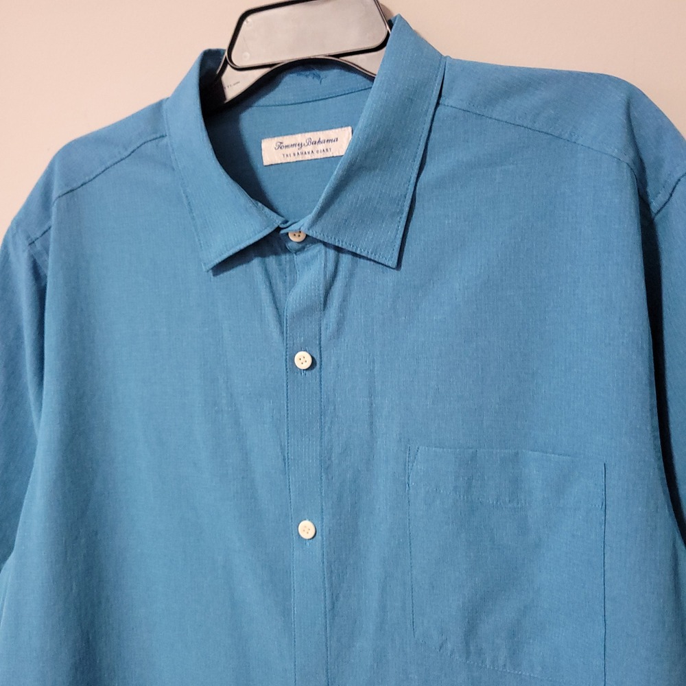 Tommy Bahama IslandZone Bahama Coast Shirt Mens XL Blue Stretch Performance